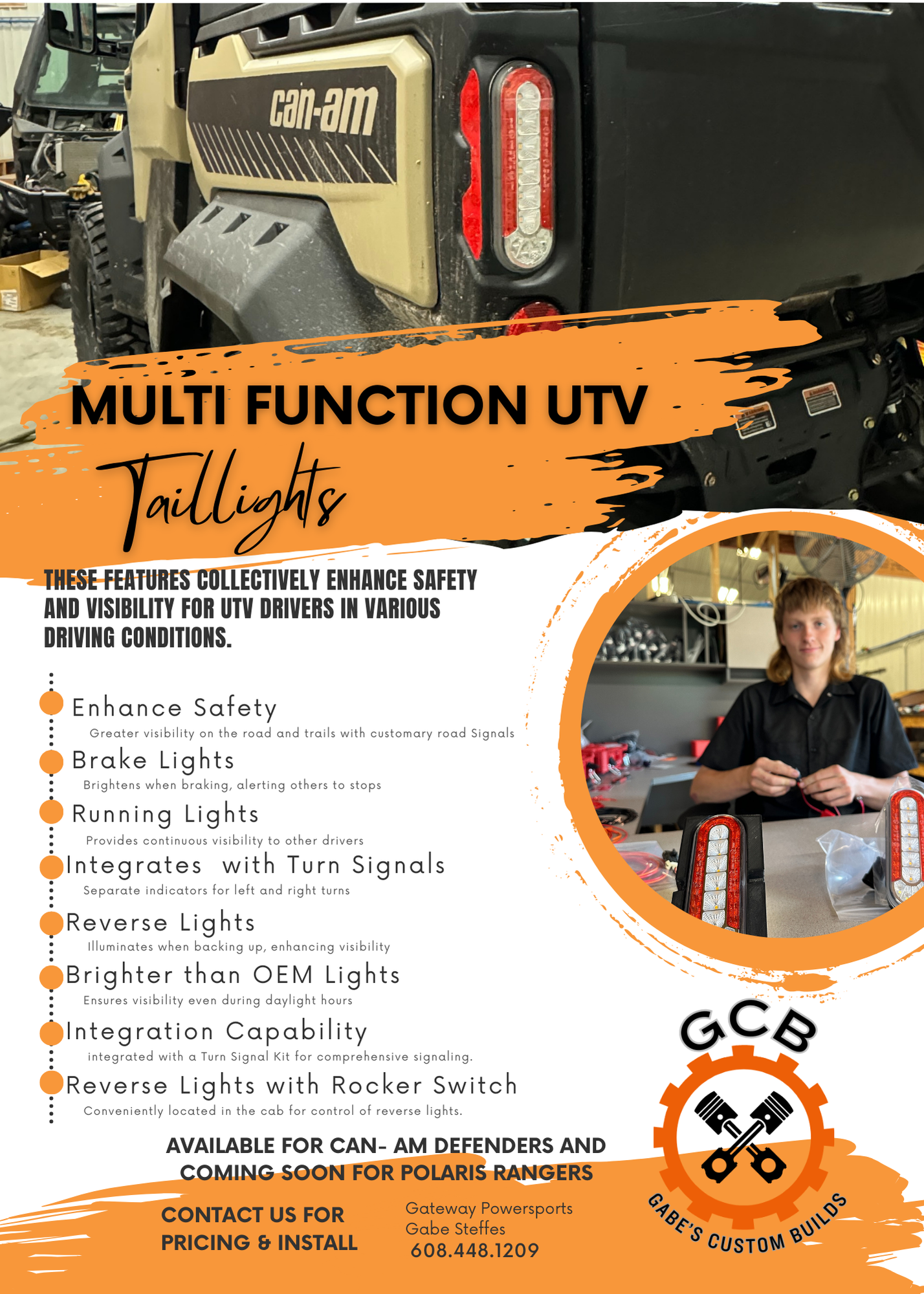 UTV Multifunction Taillights 